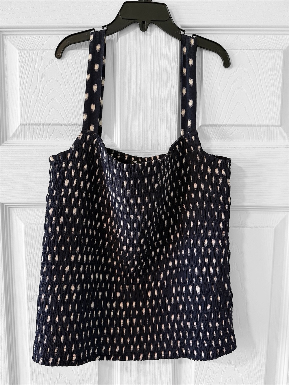 NWT Madewell Navy and White Dot-Print Tank Top